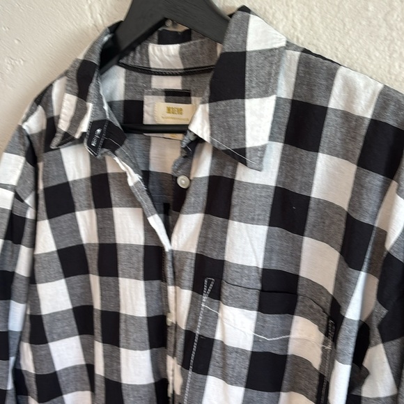 Anthropologie Maeve women’s long sleeve button up buffalo plaid cotton shirt S - Picture 3 of 8